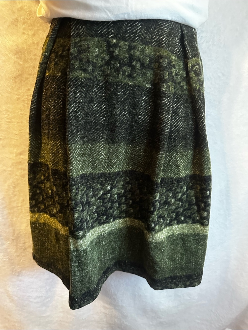#1155 Aryeh Black Textured Women's Skirt